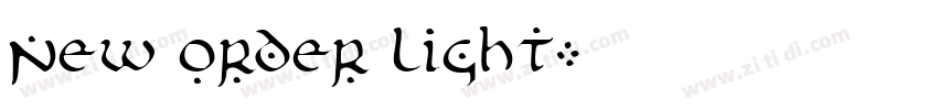 New Order Light字体转换 New Order Light字体转换